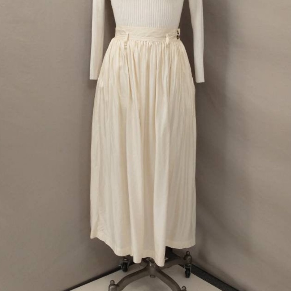Vintage Jones New York cream silk midi skirt sz 6